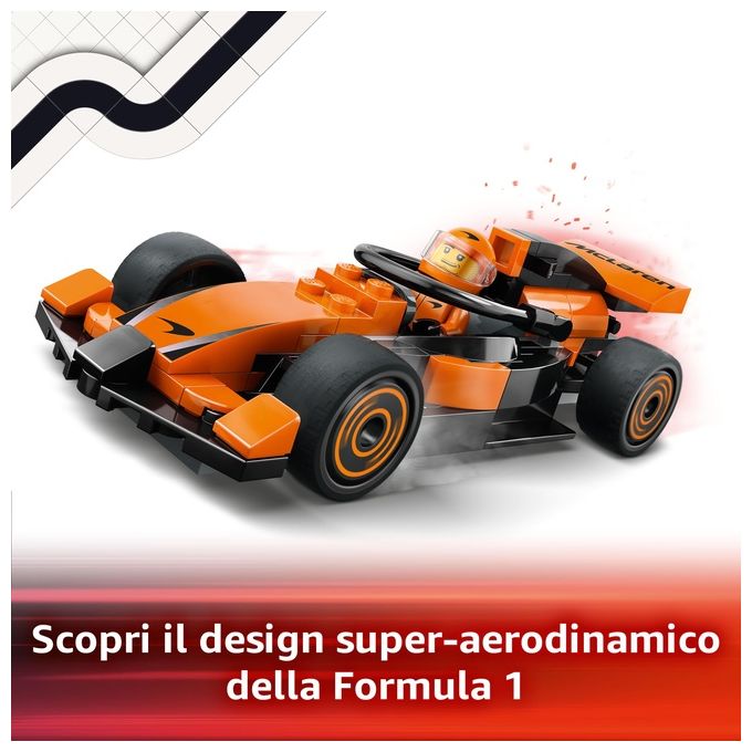 Lego Set Pilota e Monoposto McLaren F1 60442 City Formula1 Racing Construction Kit