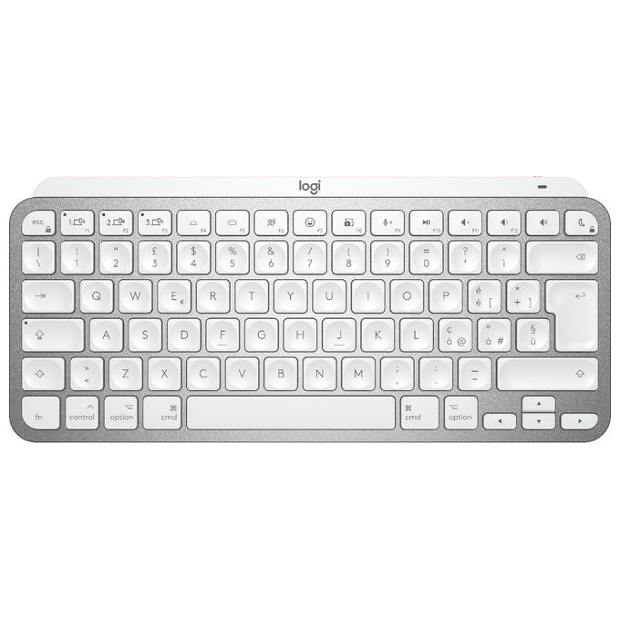 Logitech Mx Keys Mini per Mac Tastiera Rf Senza Fili + Bluetooth Italiano Argento-Bianco