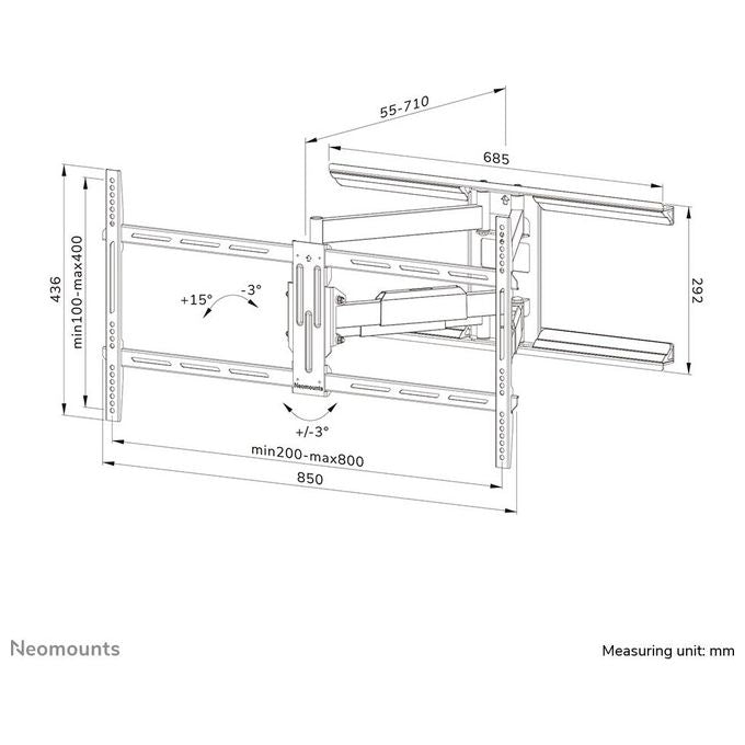 Neomounts By Newstar Supporto a Parete per Tv 43''-75