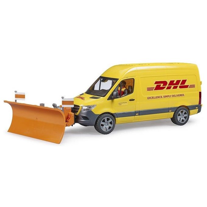 Bruder Mezzo Stradale Mercedes Sprinter Furgone DHL con Personaggio