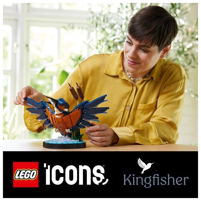 LEGO Icons 10331 Martin Pescatore, Kit di Modellismo per Adulti, Idea Regalo per Arredamento Casa o Ufficio, Hobby Creativo