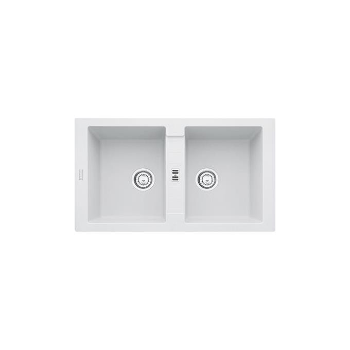 Franke MRG 620 Maris Lavello Fragranite da incasso 2 Vasche Bianco 86x50cm 114.0153.947