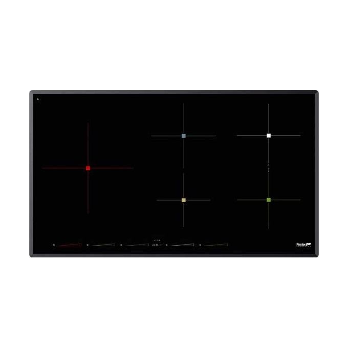 Foster 7390 245 Linea S4000 Induction Bridge Piano Cottura a Induzione in Vetroceramica 5 Zone 9 Levelli di potenza Touch Control Powerboost Pot detector 90 cm Nero