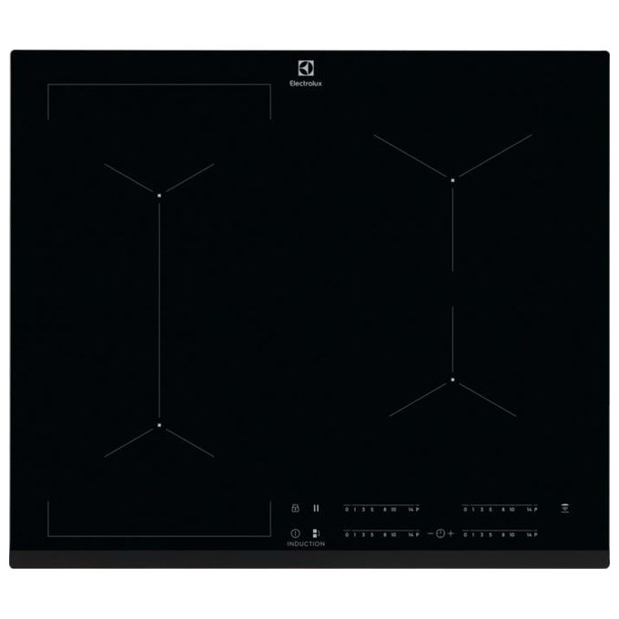 Electrolux EIV63443 Piano Cottura a Induzione in Vetroceramica 2 Zone Infinite Hob2Hood SliderTouch Bridge 60 cm Nero
