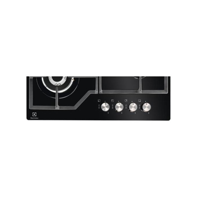 Electrolux KGG6436K Piano Cottura a Gas on Glass 4 Zone Bruciatore Wok multicorona 60 cm Nero