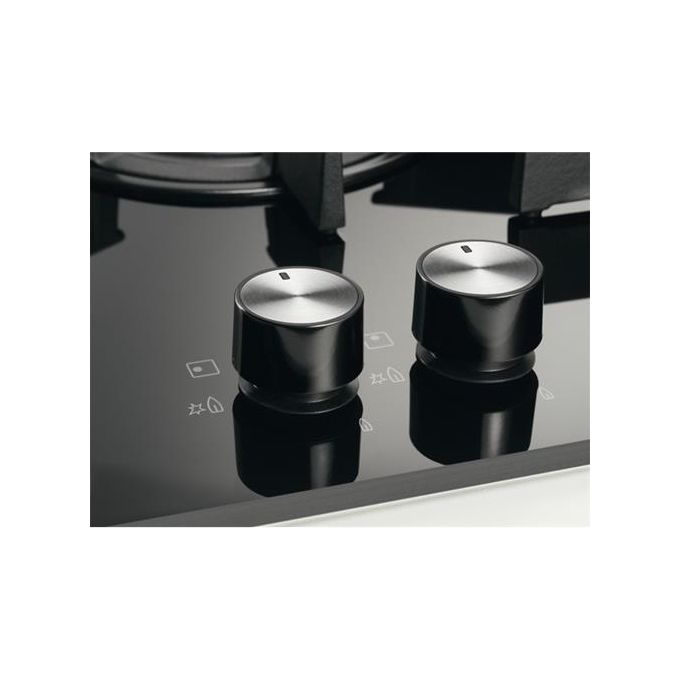 Electrolux KGG6436K Piano Cottura a Gas on Glass 4 Zone Bruciatore Wok multicorona 60 cm Nero