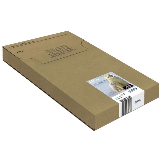 Epson 26 Serie Orso Polare, Cartuccia originale getto d'inchiostro Claria Premium, Formato XL, Multipack 4 Colori
