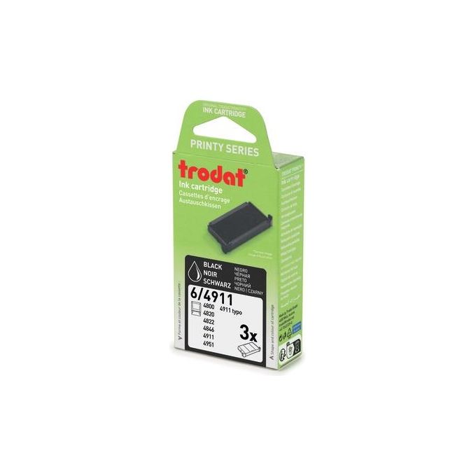 Trodat 6 4911 Blister nero 3 Pezzi