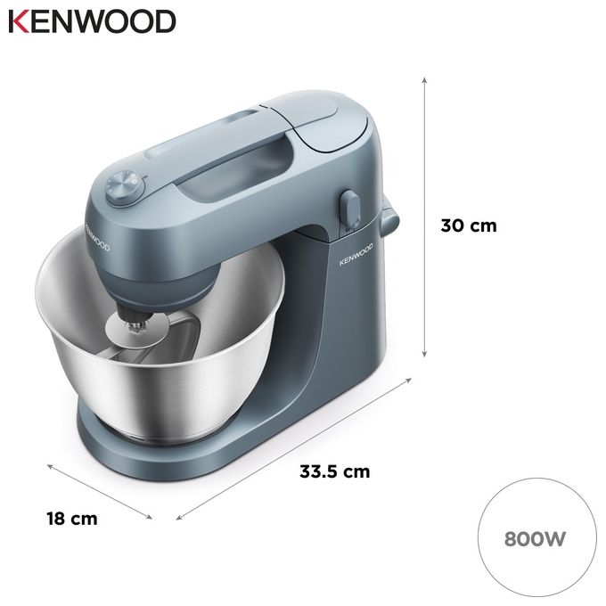 Kenwood Go KZM35.000GY Impastatrice 800W 4 Litri Corpo Mentallo 6 Velocita' 3 Ganci Miscelazione