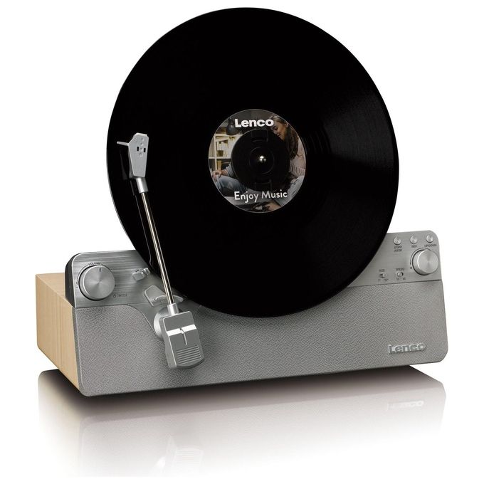 Lenco Giradischi LS Series LSA 071 Design Elegante in Silver e Legno