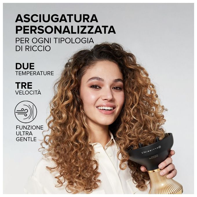 Imetec 11824 Bellissima Diffon Supreme Diffusore ad Aria Calda per Capelli Ricci