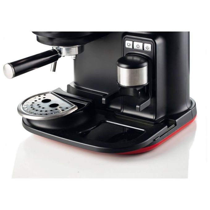 Ariete 1318 - Macchina per Espresso con Macinacaffe' Integrato Moderna Cappuccinatore Montalatte 1080W Rosso-Nero