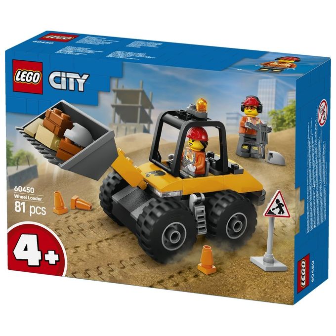 LEGO Veicolo Pala Gommata Gialla Set 60450 per Bambini Linea City Great Vehicles
