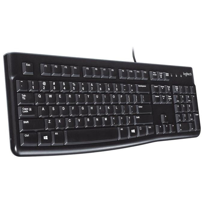 Logitech K120 Tastiera Cablata per Windows Spagnolo Nero