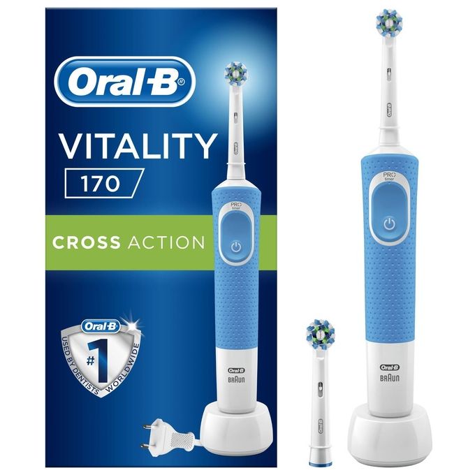 Braun Oral-B Vitality 170 Crossaction Adulto Spazzolino Rotante-Oscillante Blu-Bianco