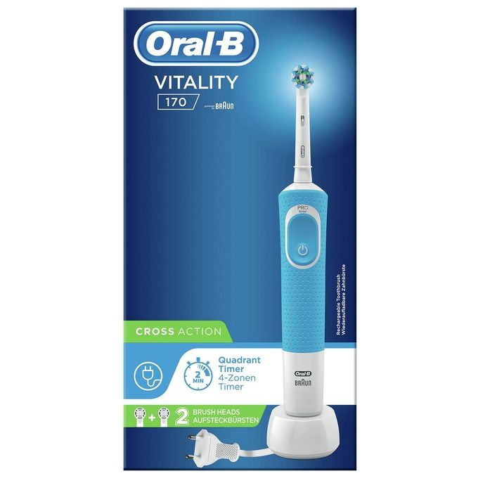 Braun Oral-B Vitality 170 Crossaction Adulto Spazzolino Rotante-Oscillante Blu-Bianco