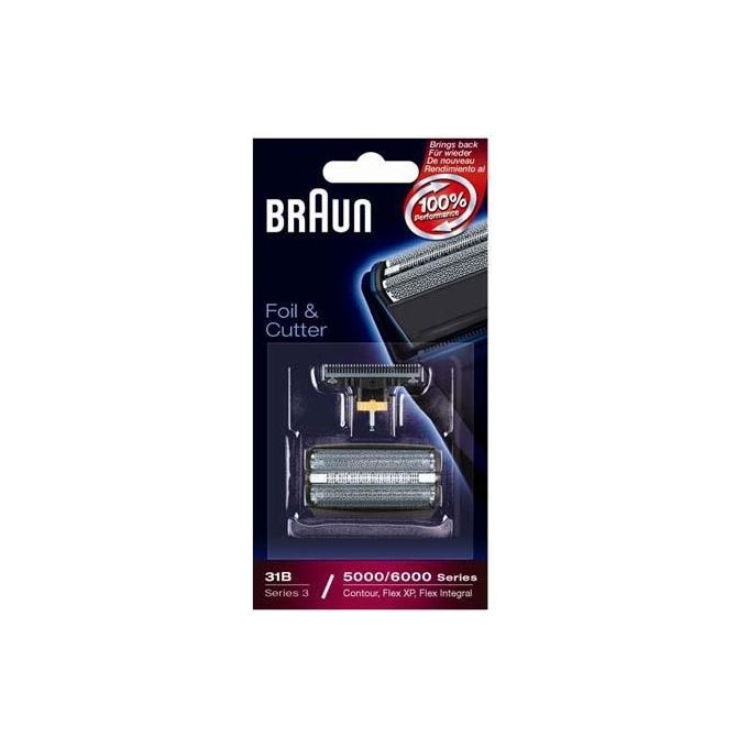 Braun 31B Testina di Ricambio per Rasoi Elettrici per una Rasatura Precisa e Confortevole