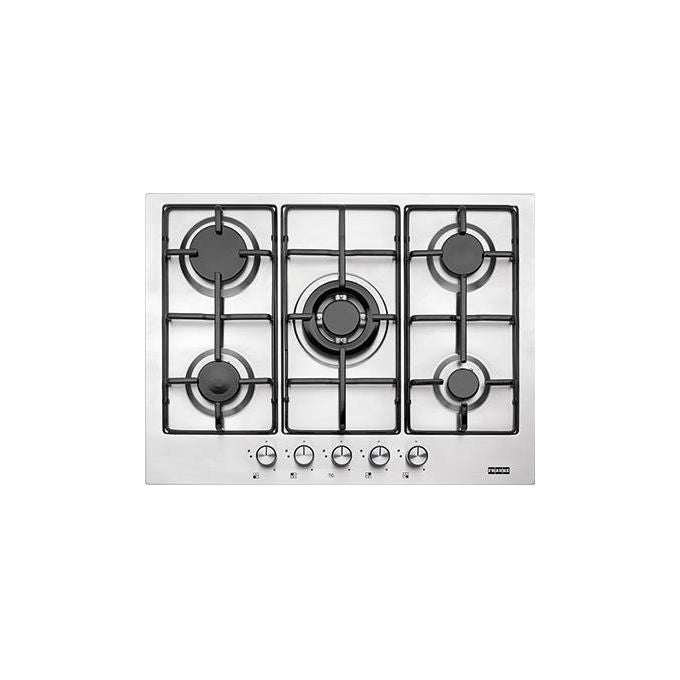 Franke FHNL 705 4G TC XS E Linea  Smart New Linear Piano Cottura a Gas 5 Zone 1 Bruciatore per padella wok centrale Griglie Smaltate 70 cm Acciaio Inox 106.0489.672