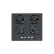 Franke FHNS 604 4G BK C Linea Smart Linear Piano Cottura a Gas 4 Zone Griglie in Ghisa 60 cm Cristallo Nero 106.0489.940