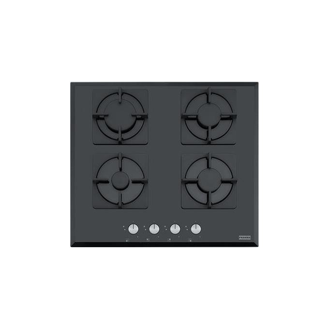 Franke FHNS 604 4G BK C Linea Smart Linear Piano Cottura a Gas 4 Zone Griglie in Ghisa 60 cm Cristallo Nero 106.0489.940