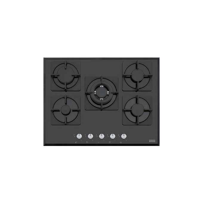 Franke FHNG 705 4G TC BK C Linea Smart Linear Piano Cottura a Gas 5 Zone Griglie in Ghisa 70 cm Cristallo Nero 106.0490.179