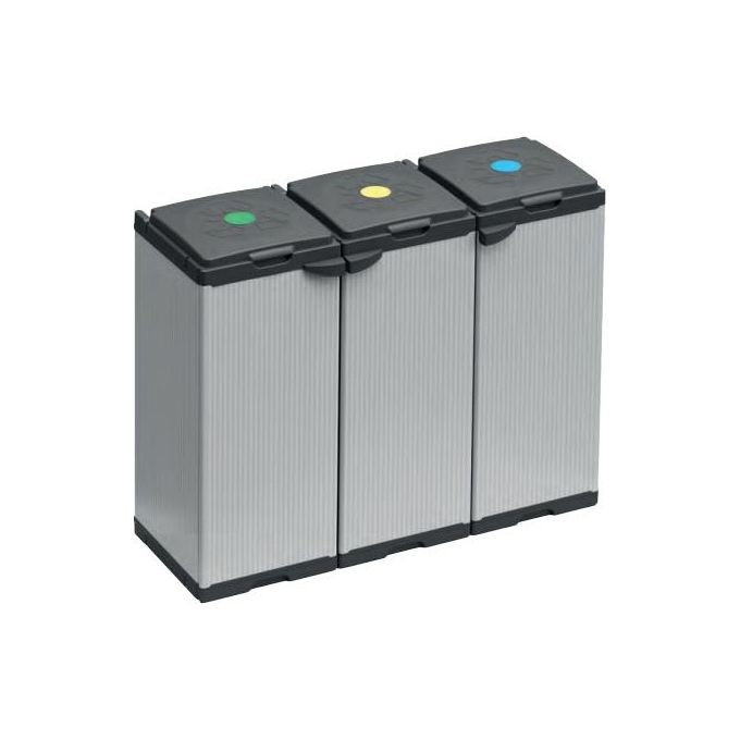 Mongardi Mobile Porta sacco Tris Supporto per Sacchi da 80 L Design Funzionale e Resistente per Rifiuti e Riciclaggio, Perfetto per Uso Domestico e Professionale