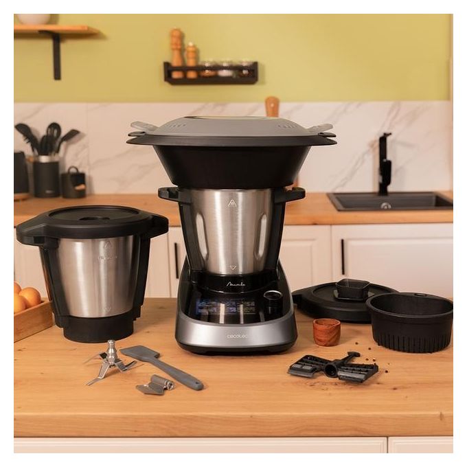 Cecotec Multicooker Mambo Touch con Caraffa Habana Robot da Cucina 1600W 3,3 Litri 37 Funzioni Inox Nero