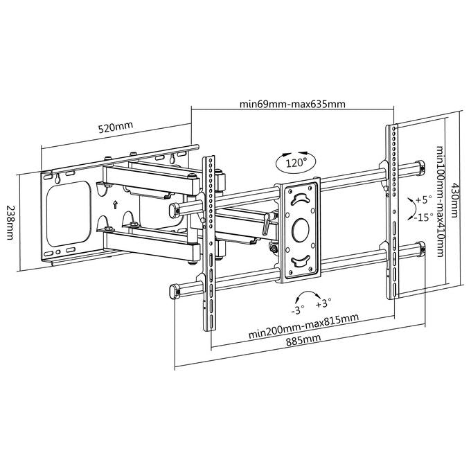 Conceptronic Staffa per Tv Tilt Swivel da 37'' a 90