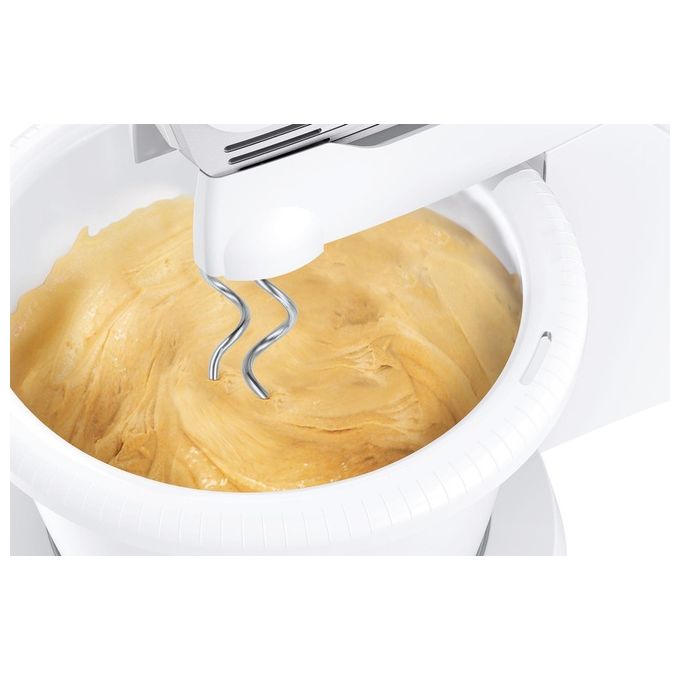 Bosch MFQ 2600 W Sbattitore CleverMixx Mixer Bianco 375W Fruste in Acciaio Inox