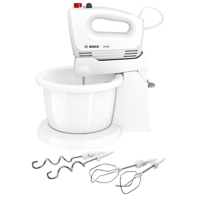 Bosch MFQ 2600 W Sbattitore CleverMixx Mixer Bianco 375W Fruste in Acciaio Inox