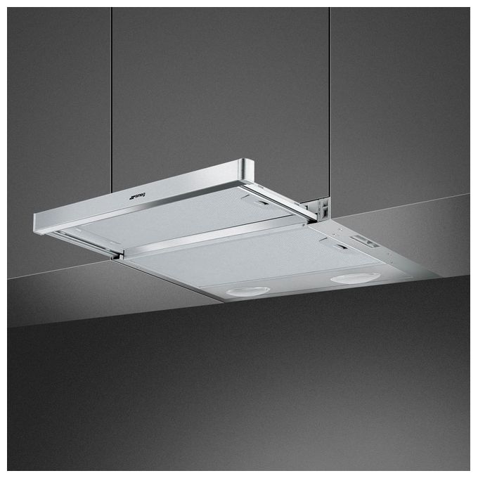 Smeg KSET61E2 Cappa da Incasso a Vista Aspirante Estetica Universale Classe energetica D 3 Velocita' Illuminazione LED 60 cm Silver