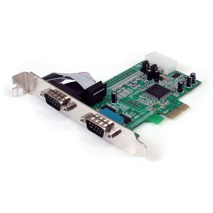 StarTech Scheda seriale PCI Express nativa a 2 porte RS-232 con 16550 UART