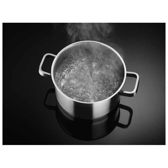 Electrolux EIV83443BW Piano Cottura a Induzione in Vetroceramica 3 Zone Infinite Hob2Hood SliderTouch Bridge 80 cm Bianco