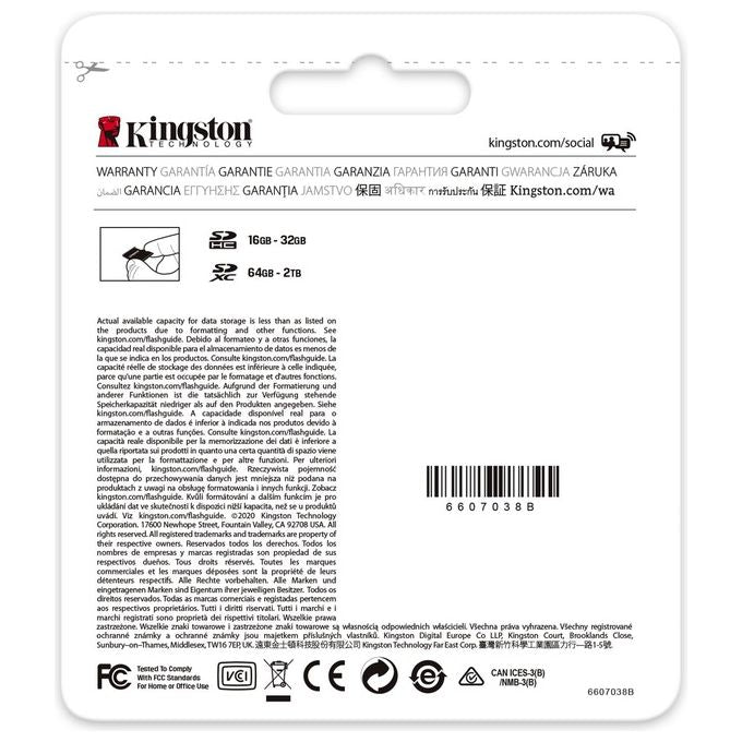 Kingston Technology Canvas Go! Plus Memoria Flash 64Gb SD UHS-I Classe 10
