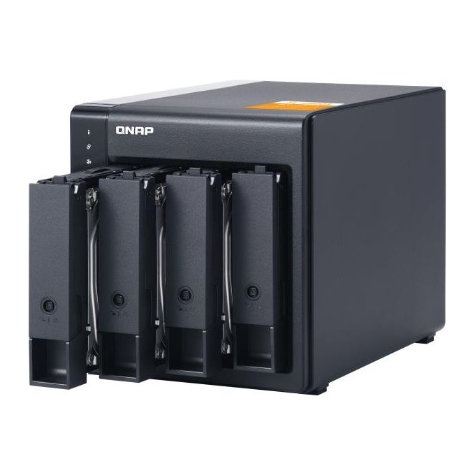 Qnap TL-D400S Contenitore di Unita' Di Archiviazione 2,5-3,5'' Enclosure Hdd-Ssd Nero-Grigio
