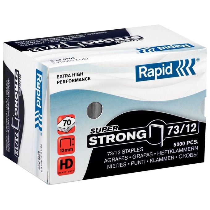 Rapid Punti Per Alti Spessori 73 12 Mm Zincati Fg.40-70 A Filo Largo Per Materiali Duri E Spessi Per Cucitrice A Pinza Hd31 (conf.5000)