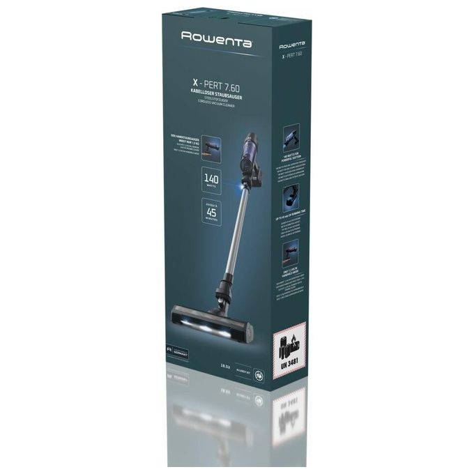 Rowenta RH6A35 Aspirapolvere Senza Filo Ciclonico Aspirapolvere Senza Sacco Potenza 140 Watt colore Viola e Argento