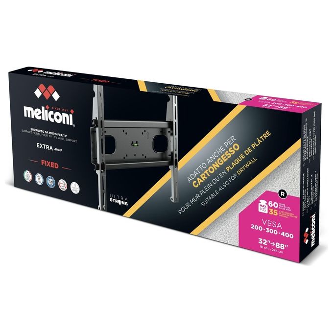 Meliconi Staffa da Parete per Tv Vesa 200 300 400