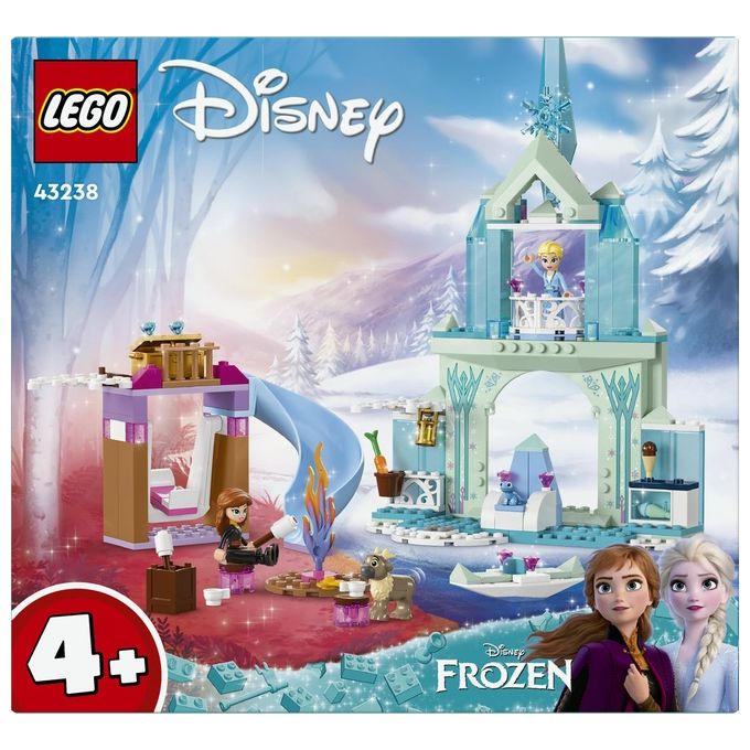 LEGO Disney Princess 43238 Castello di Ghiaccio di Elsa di Frozen, Palazzo Giocattolo delle Principesse, Giochi per Bambini 4+