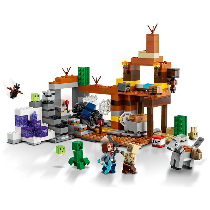 LEGO Minecraft La Miniera delle Badlands Modellino da Costruire di Bioma con Personaggi Accessori e Mob Ostili Giochi Creativi per Bambini e Bambine da 8 Anni Idea Regalo di Compleanno 21263