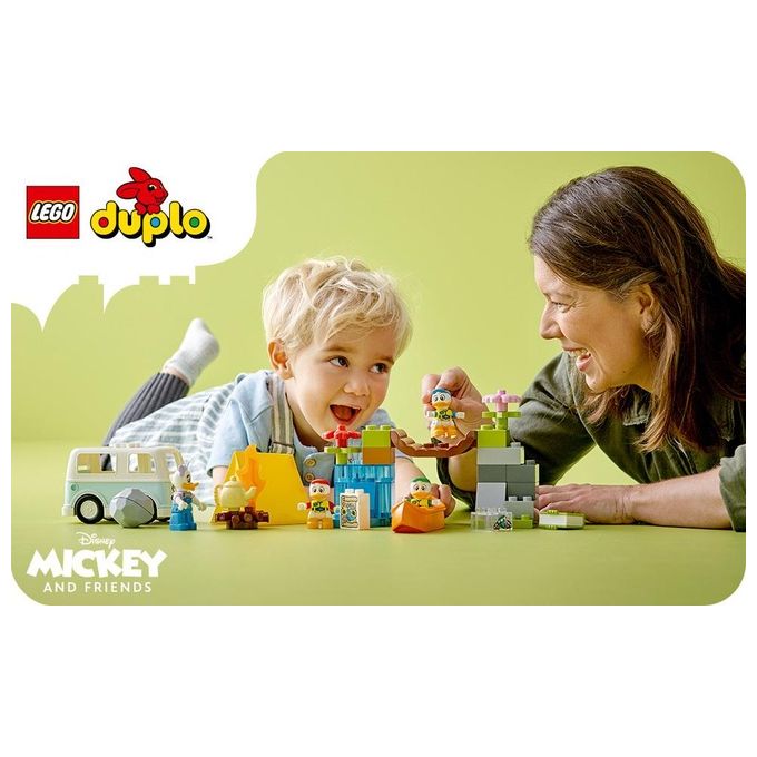 LEGO DUPLO Disney Topolino e i Suoi Amici 10997 Avventura in Campeggio con Camper Giocattolo e Paperina, Giochi per Bambini 2+