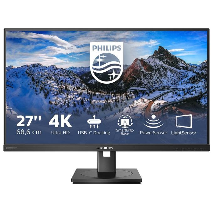 Philips Monitor 27'' LED IPS 279P1-00 3840x2160 UltraHD 4K Tempo di risposta 4 ms