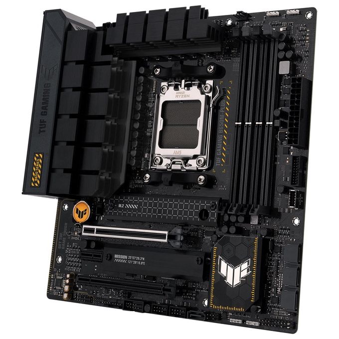 ASUS TUF GAMING B650M-PLUS WIFI Scheda Madre Gaming micro ATX, AMD B650, AM5, DDR5, 3xPCI 4.0, WiFi 6 (802.11ax), Intel 2.5Gb Ethernet, Realtek 7.1, 2xM.2, 4xSATA 6GB-s, Aura Sync RGB, Nero