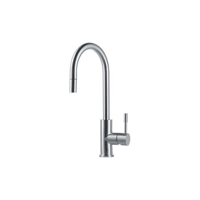 Franke 115.0156.202 Eos Doccia Miscelatore con bocca alta girevole 360° e doccetta estraibile monogetto Acciaio