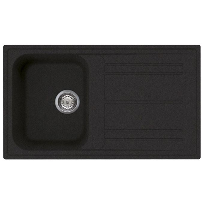 Smeg LZ861A2 Lavello Sintetico da Incasso Standard Estetica Universale 1 Vasca + Gocciolatoio Reversibile 86 cm Antracite