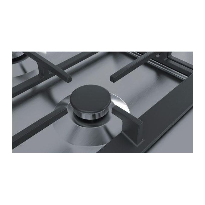 Siemens EC9A5RB90 Linea iQ500 Piano Cottura a Gas 5 Zone StepFlame 9 livelli di potenza Griglie in ghisa  90cm Inox
