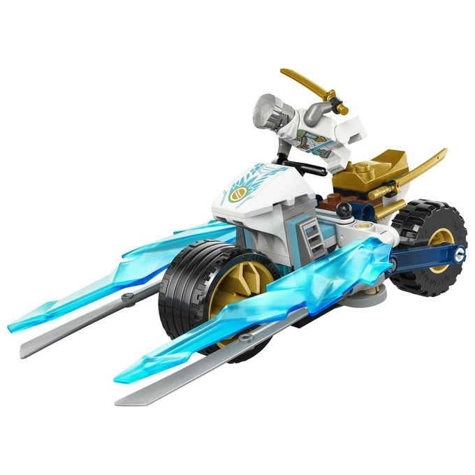 LEGO NINJAGO Moto di Ghiaccio di Zane Veicolo Giocattolo con Lame Mobili Gioco d'Azione per Bambini e Bambine 7 Anni con 1 Minifigure Ninja di Eroe Piccola Idea Regalo di Compleanno 71816