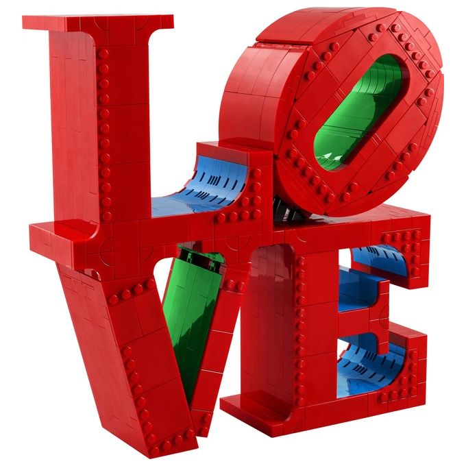 LEGO Art LOVE, Modellino da Costruire Iconica Scultura Pop di Robert Indiana, Hobby Creativo per Adulti, KIT_ Modellismo da Collezione, Idea Regalo Donna, Uomo, Fidanzamento e Anniversario 31214