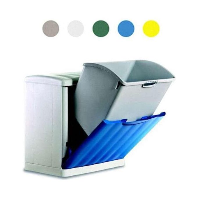 Stefanplast Pattumiera Impilabile eco Space Bianco lt 20 cm 40x30xh40. 100% made in Italy