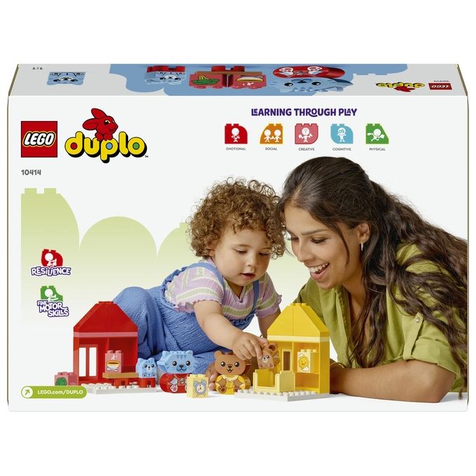 LEGO DUPLO 10414 Attivita' Quotidiane: Mangiare e Andare a Letto, Giochi per Bambini da 1.5 Anni in su con 4 Animali Giocattolo